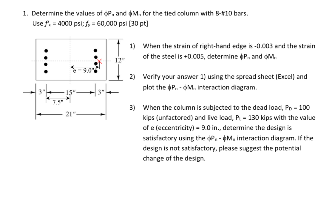 Determine the values of P n and M n for the tied