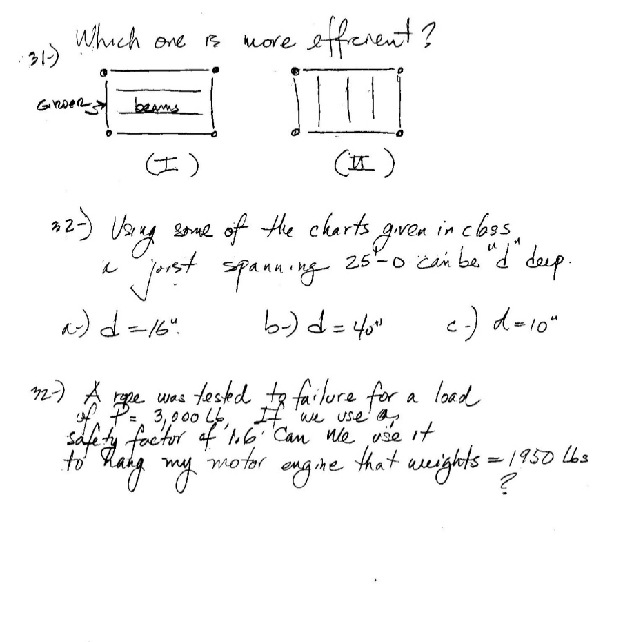 a 1 . ) Which ore is more effrerent? 3 2 - )