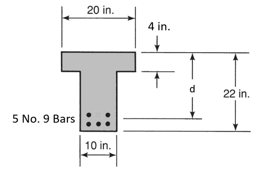 Refer to the singly reinforced isolated T - beam.