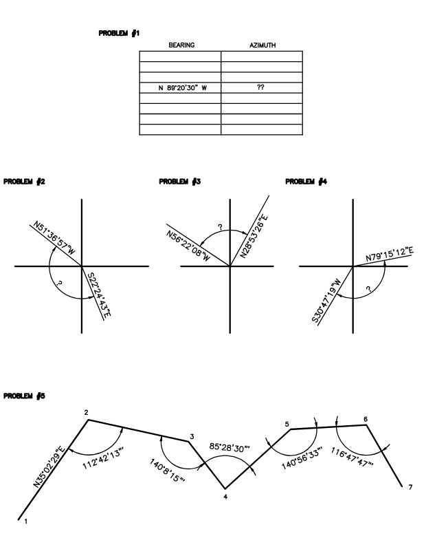 Please help me with these Surveying questions and