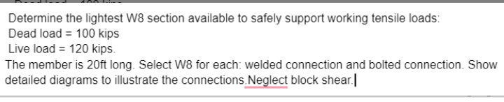 Determine the lightest W 8 section available to
