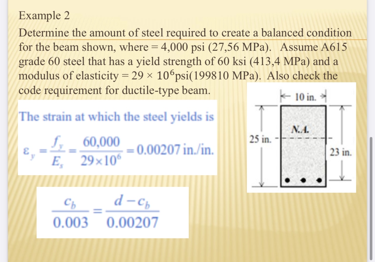 Example 2 Determine the amount of steel required