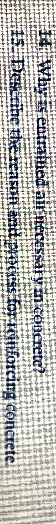 Why is entrained air necessary in concrete?