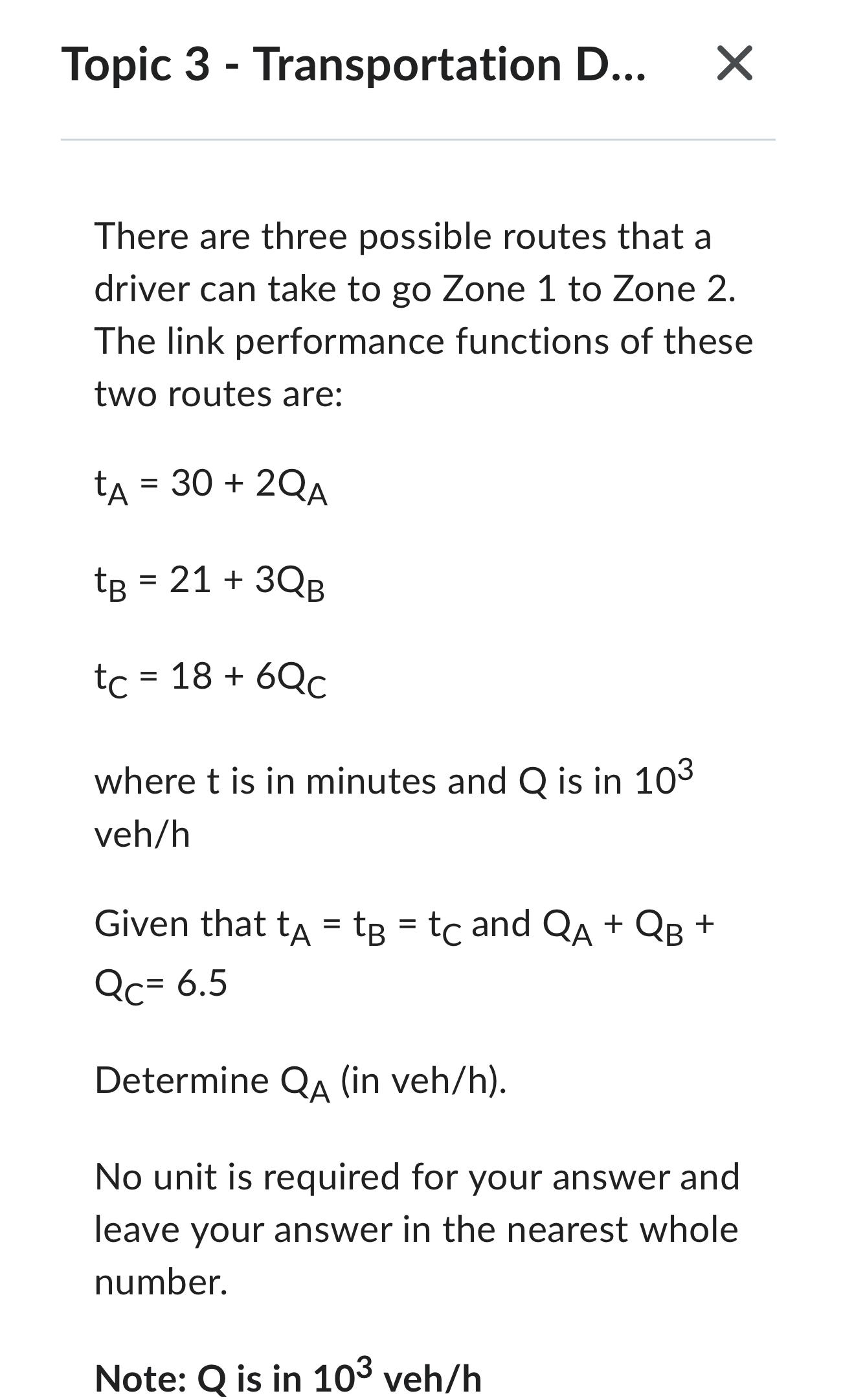 How to solve... Topic 3 - Transportation D . . .