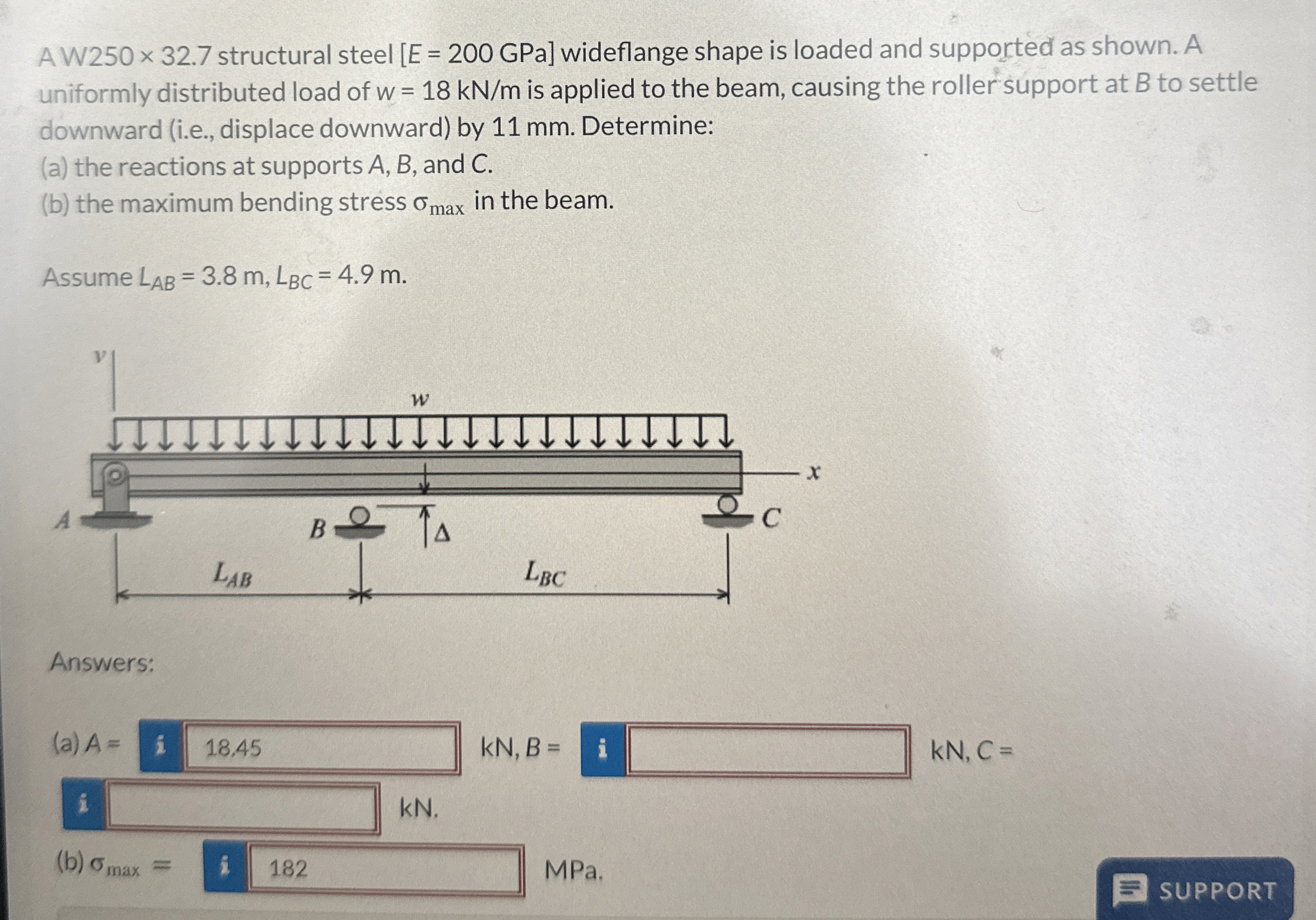 AW 2 5 0 3 2 . 7 structural steel E = 2 0 0 GPa