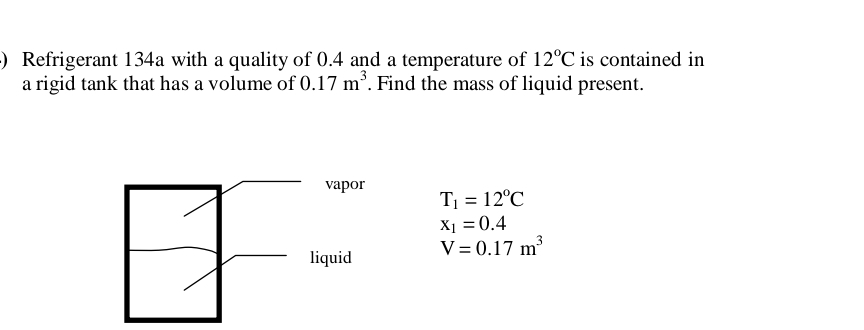 Refrigerant 1 3 4 a with a quality of 0 . 4 and a