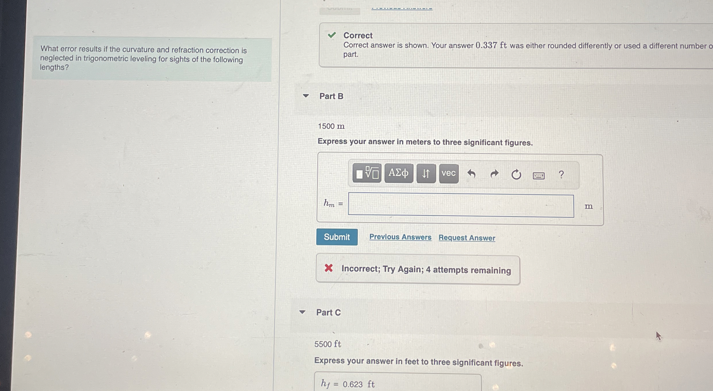 What error results if the curvature and