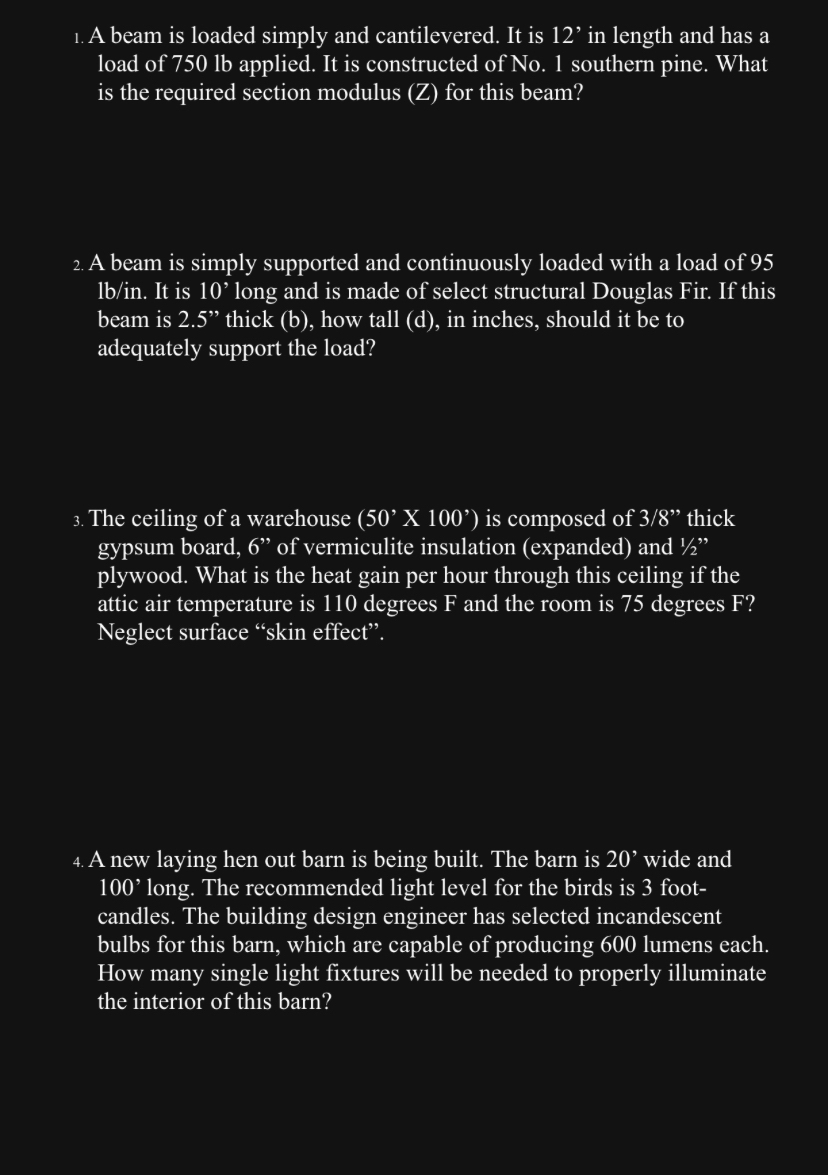 A beam is loaded simply and cantilevered. It is 1