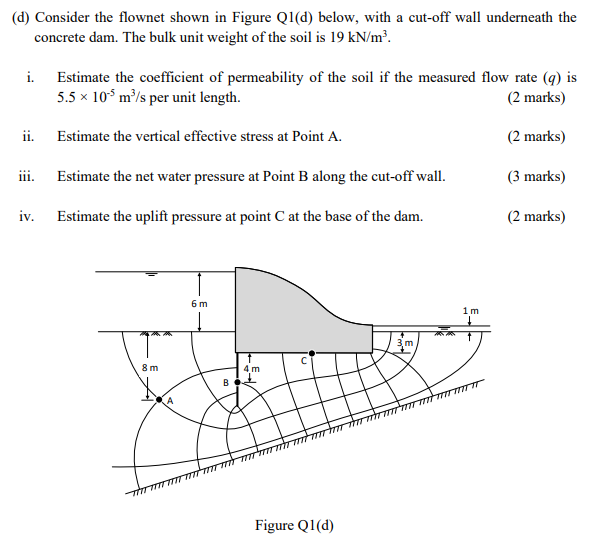 ( d ) Consider the flownet shown in Figure Q 1 (