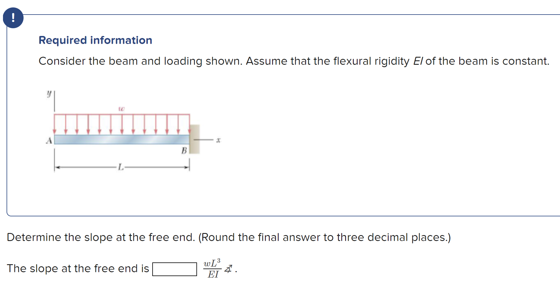 Consider the beam and loading shown. Assume that