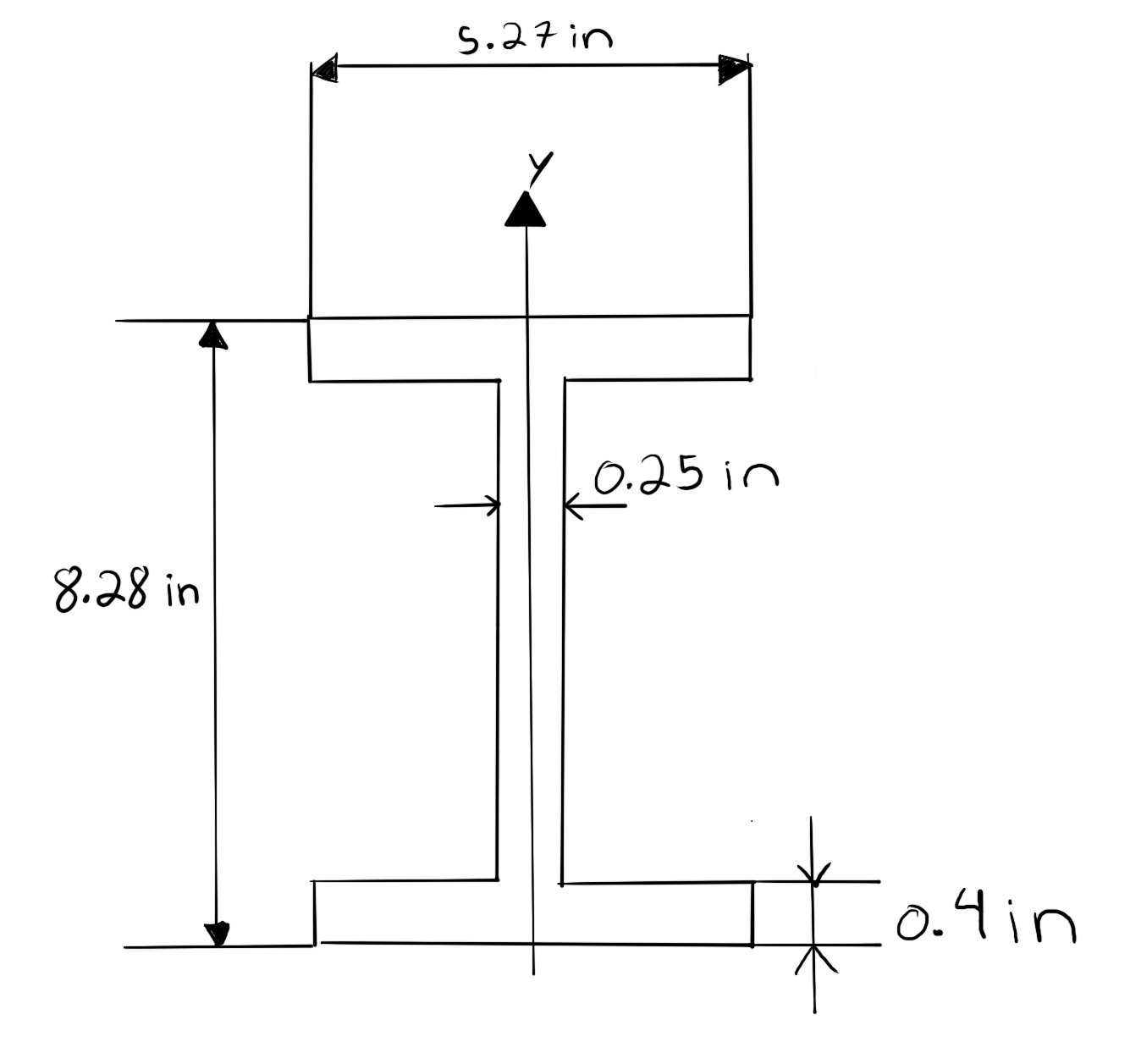 Determine the moment of inertia with respect to