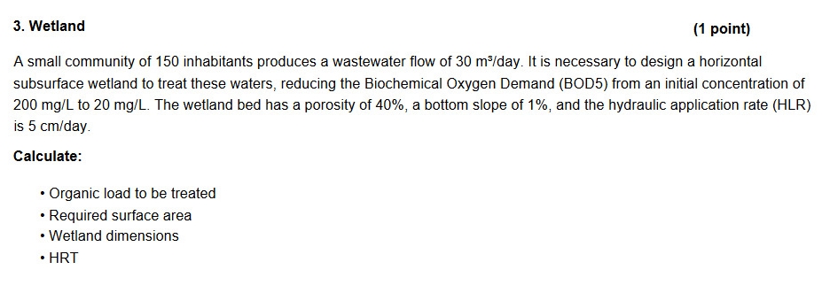 Wetland ( 1 point ) A small community of 1 5 0