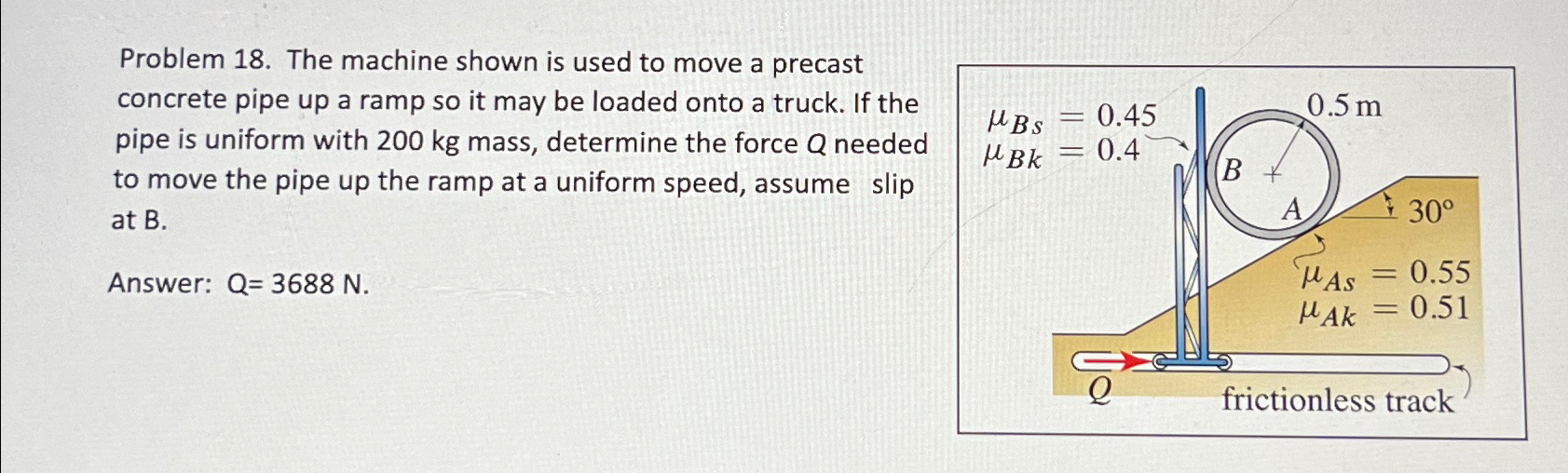 Problem 1 8 . The machine shown is used to move a