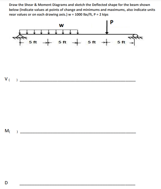 Can someone help if P = 6 kips below W = 1 , 0 0