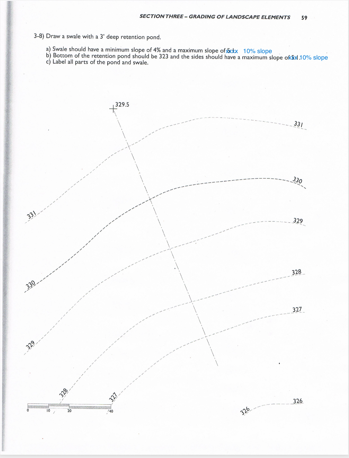SECTION THREE - GRADING OF LANDSCAPE ELEMENTS 5 9