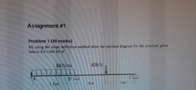 Assignment # 1 Problem 1 ( 3 0 marks ) By using
