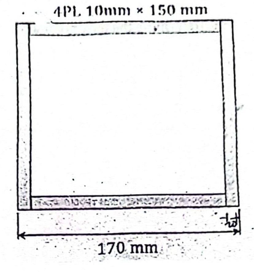 Four Plates 1 0 mmx 1 5 0 mm are welded together