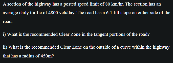 A section of the highway has a posted speed limit