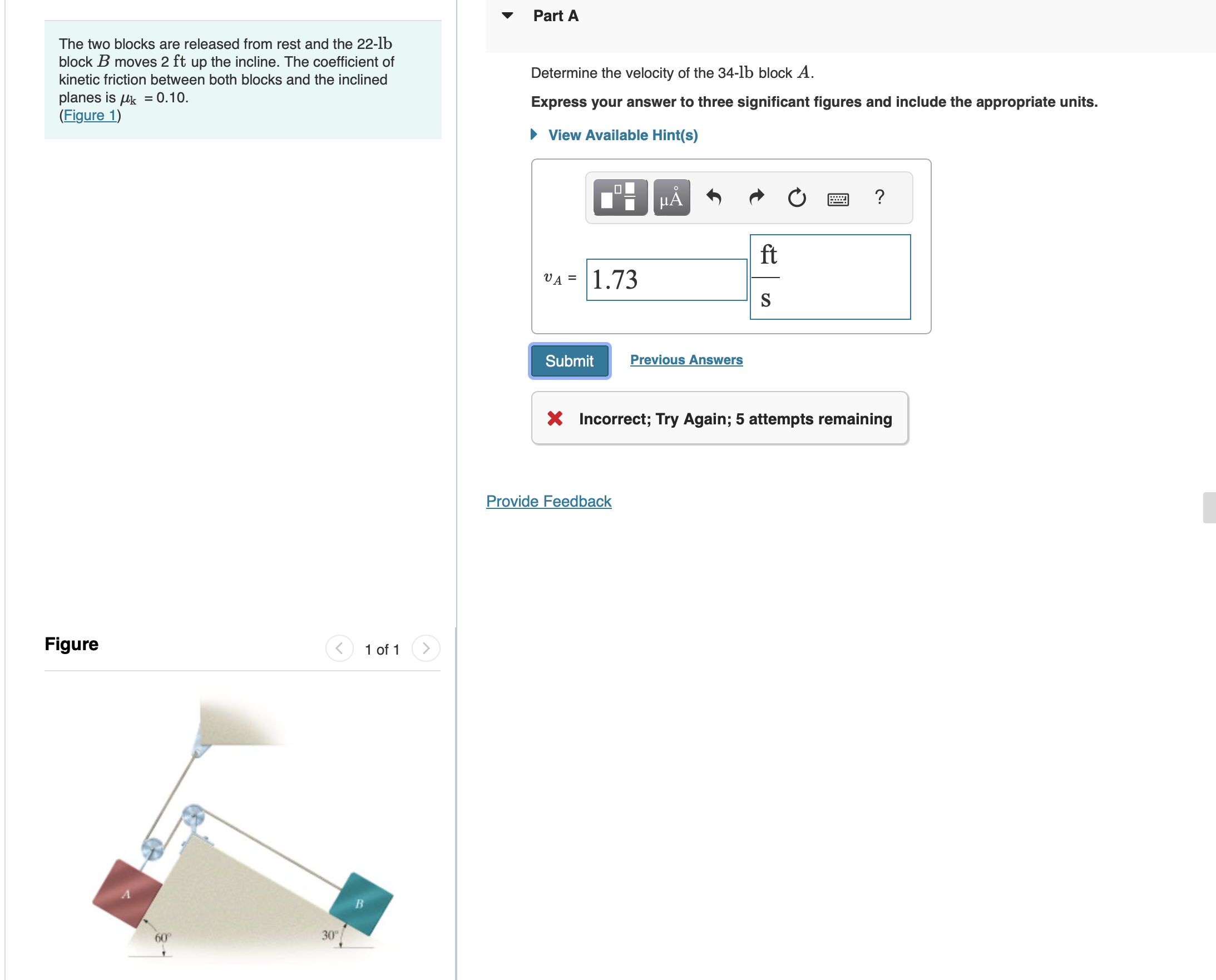 The two blocks are released from rest and the 2 2