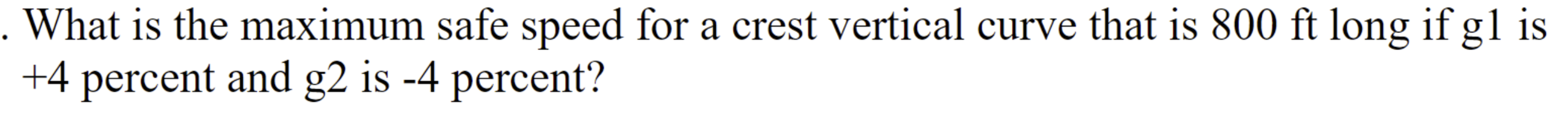 What is the maximum safe speed for a crest