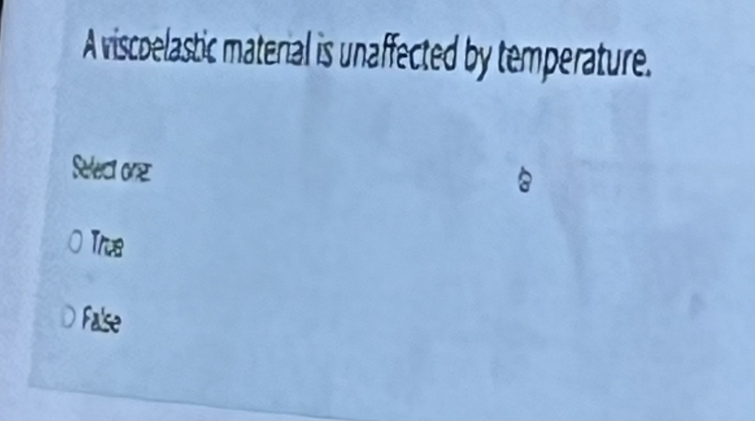 A riscoelastic matenal is unaffected by