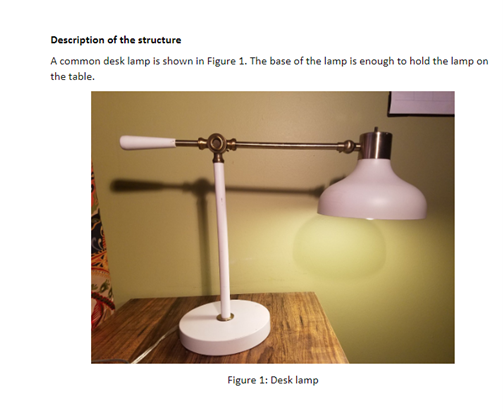 The base of the lamp is enough to hold the lamp