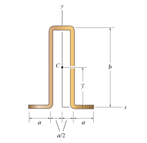 Consider the "roll - formed" member shown in (