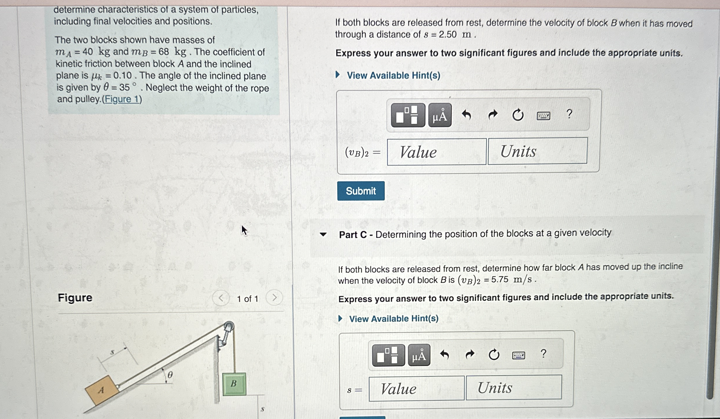 determine characteristics of a system of