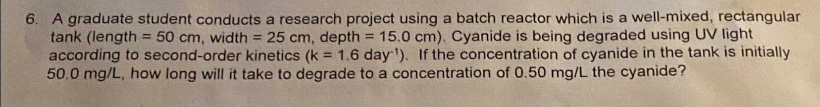 A graduate student conducts a research project