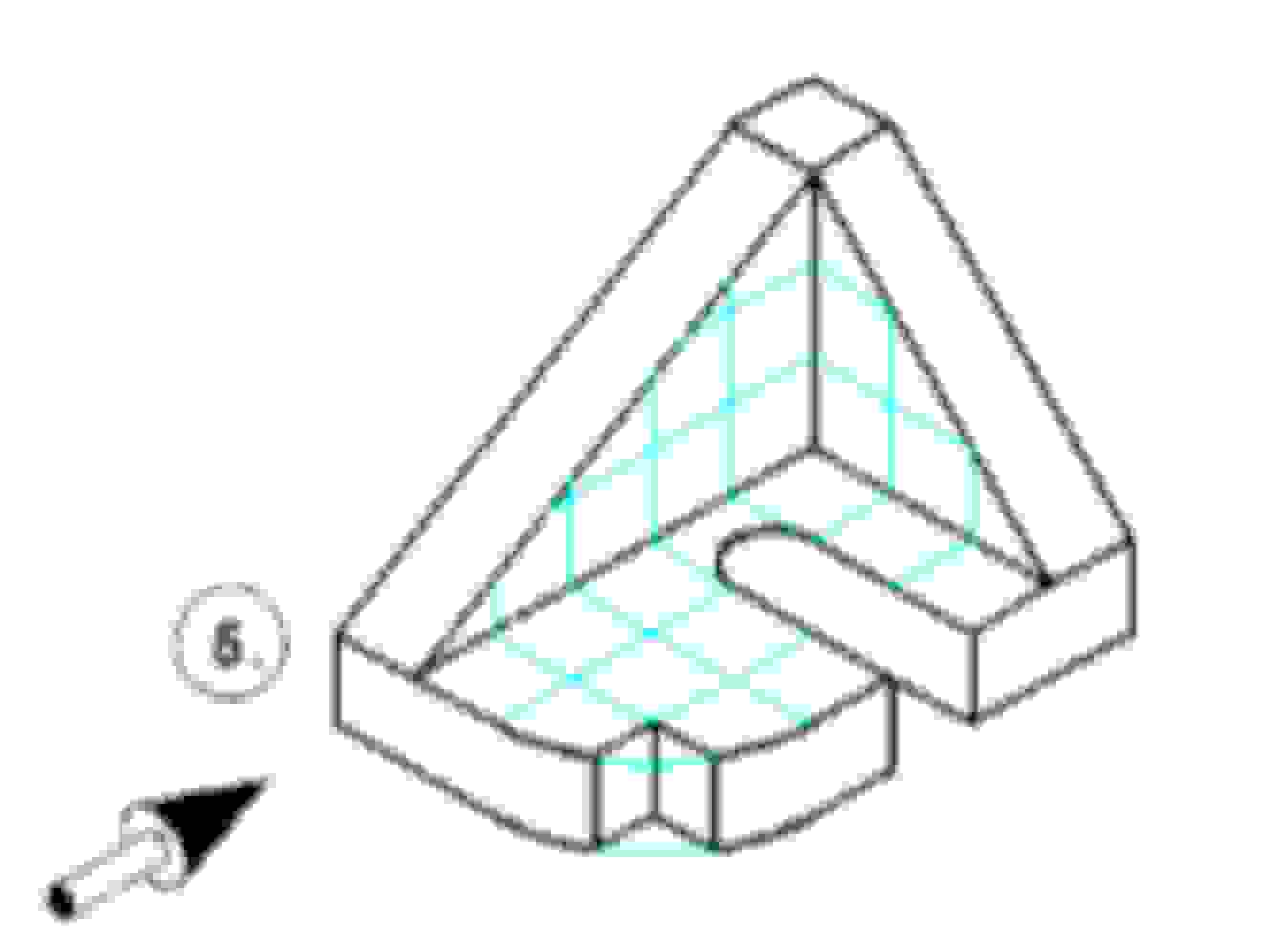 How do I draw the top, front, and side views on a