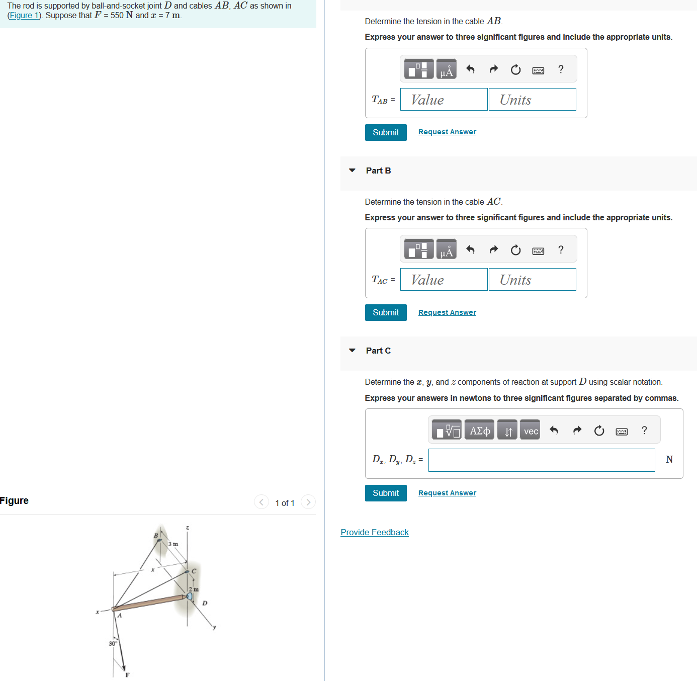 The rod is supported by ball - and - socket joint