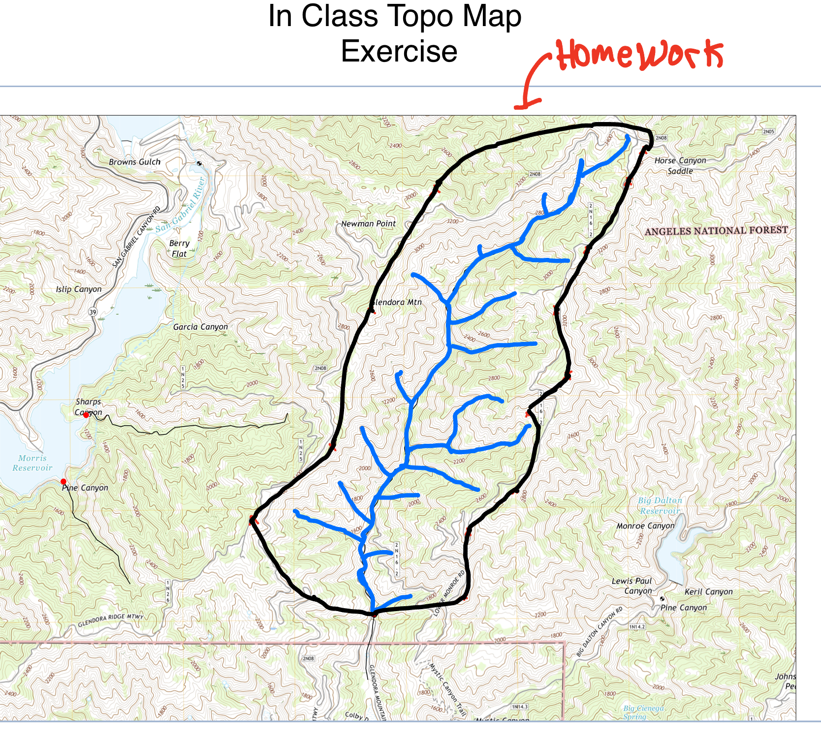 Please help me delineate the watershed given in