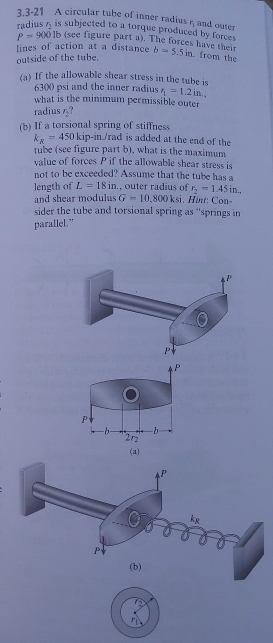 3 . 3 - 2 1 A circular tube of inner radius r 1