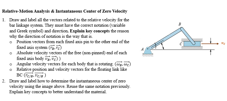 Relative - Motion Analysis & Instantaneous Center