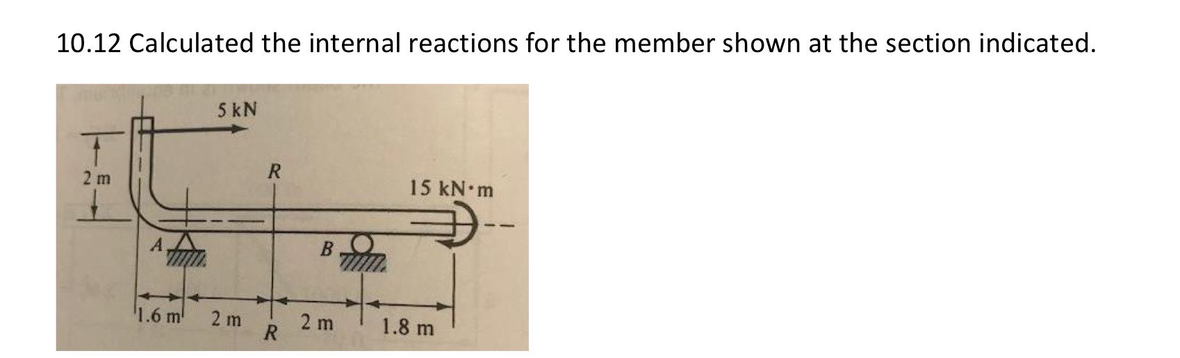 1 0 . 1 2 Calculated the internal reactions for