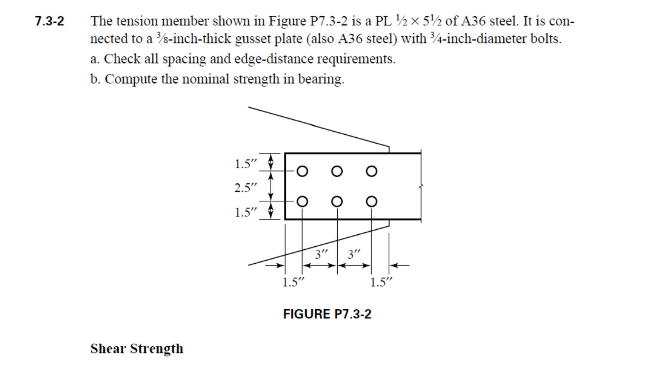 7 . 3 - 2 The tension member shown in Figure P 7