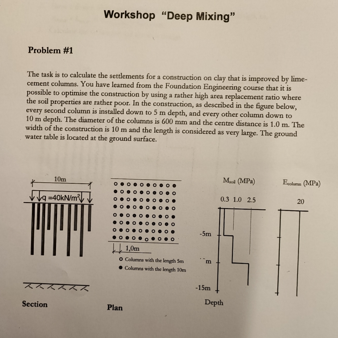 Workshop "Deep Mixing" Problem # 1 The task is to