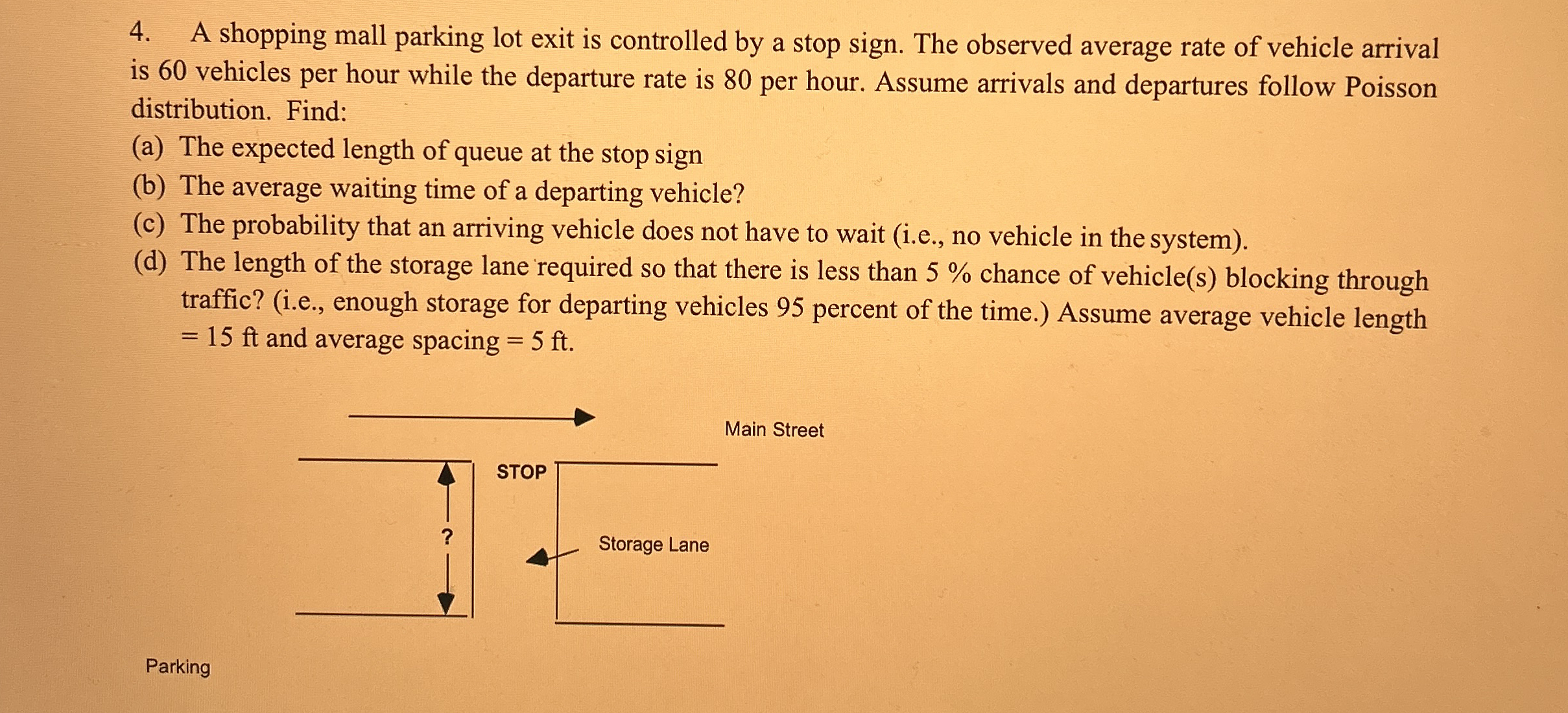 A shopping mall parking lot exit is controlled by