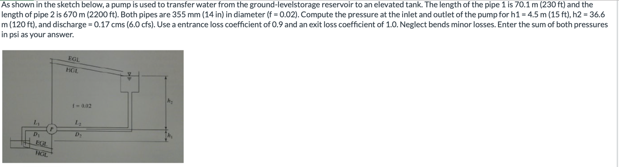 As shown in the sketch below, a pump is used to