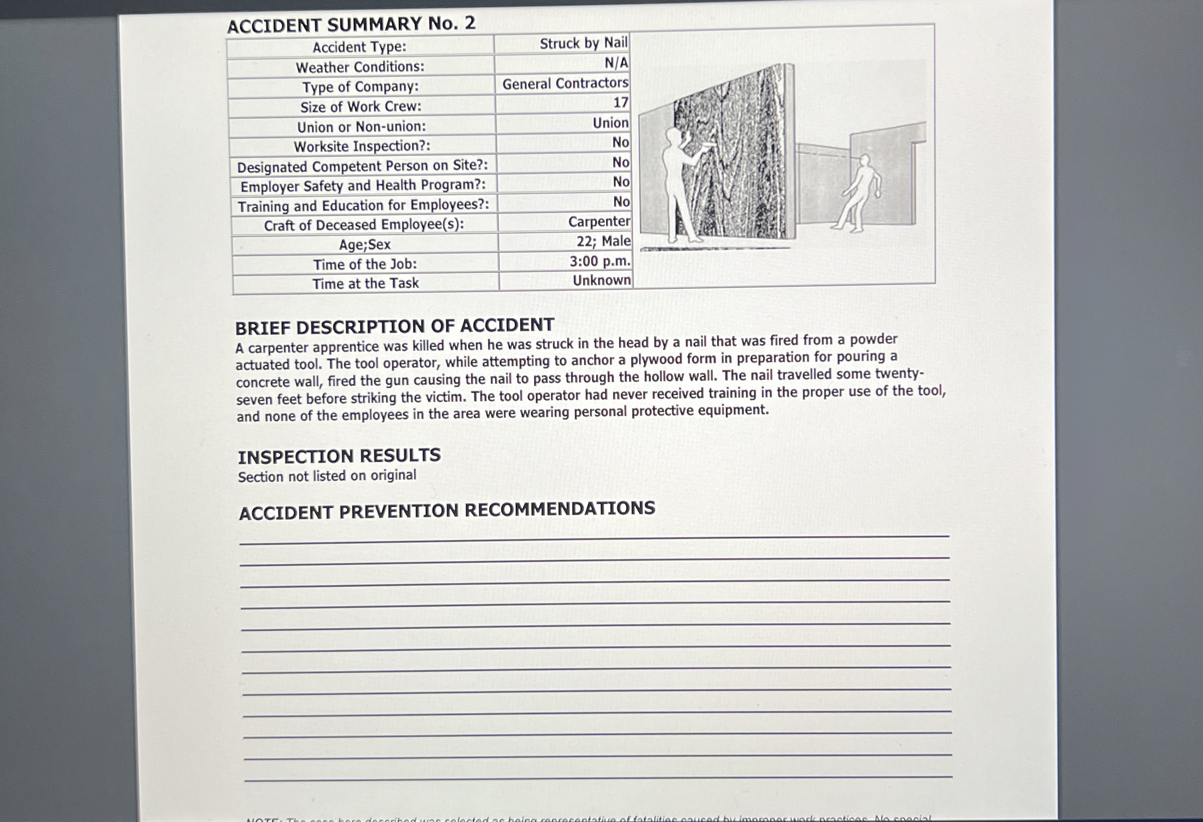 ACCIDENT SUMMARY No . 2 BRIEF DESCRIPTION OF