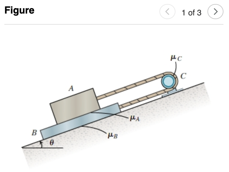 A cable is attached to a 2 . 5 0 kg block A , is