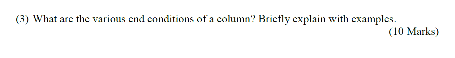 ( 3 ) What are the various end conditions of a