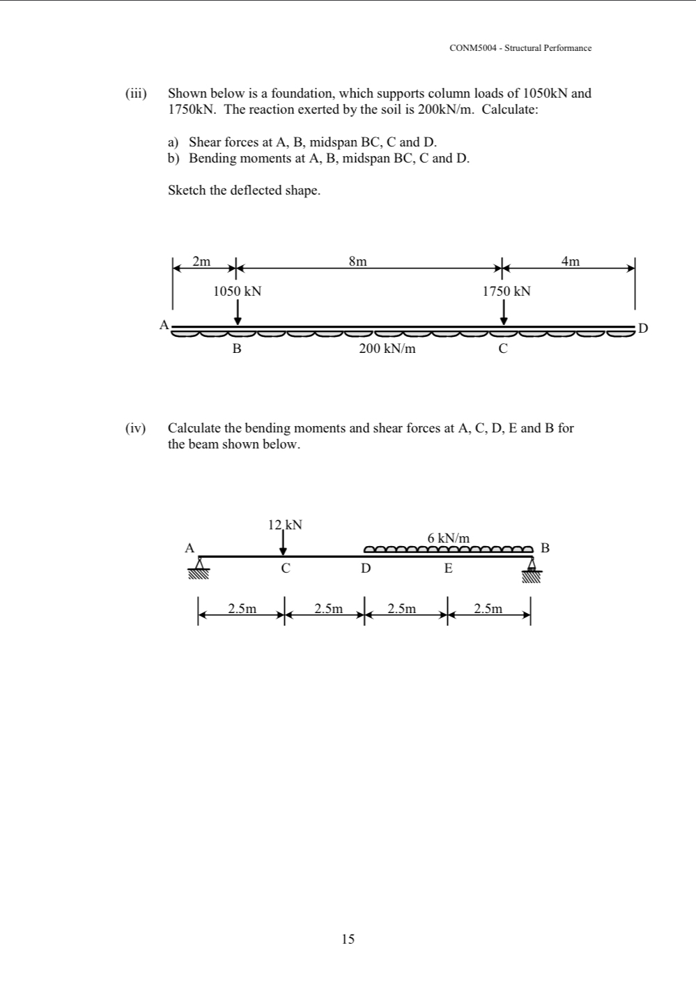 CONM 5 0 0 4 - Structural Performance ( iii )