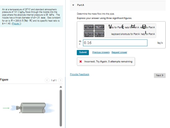 Part A Air at a temperazure of 2 5 C and atandard
