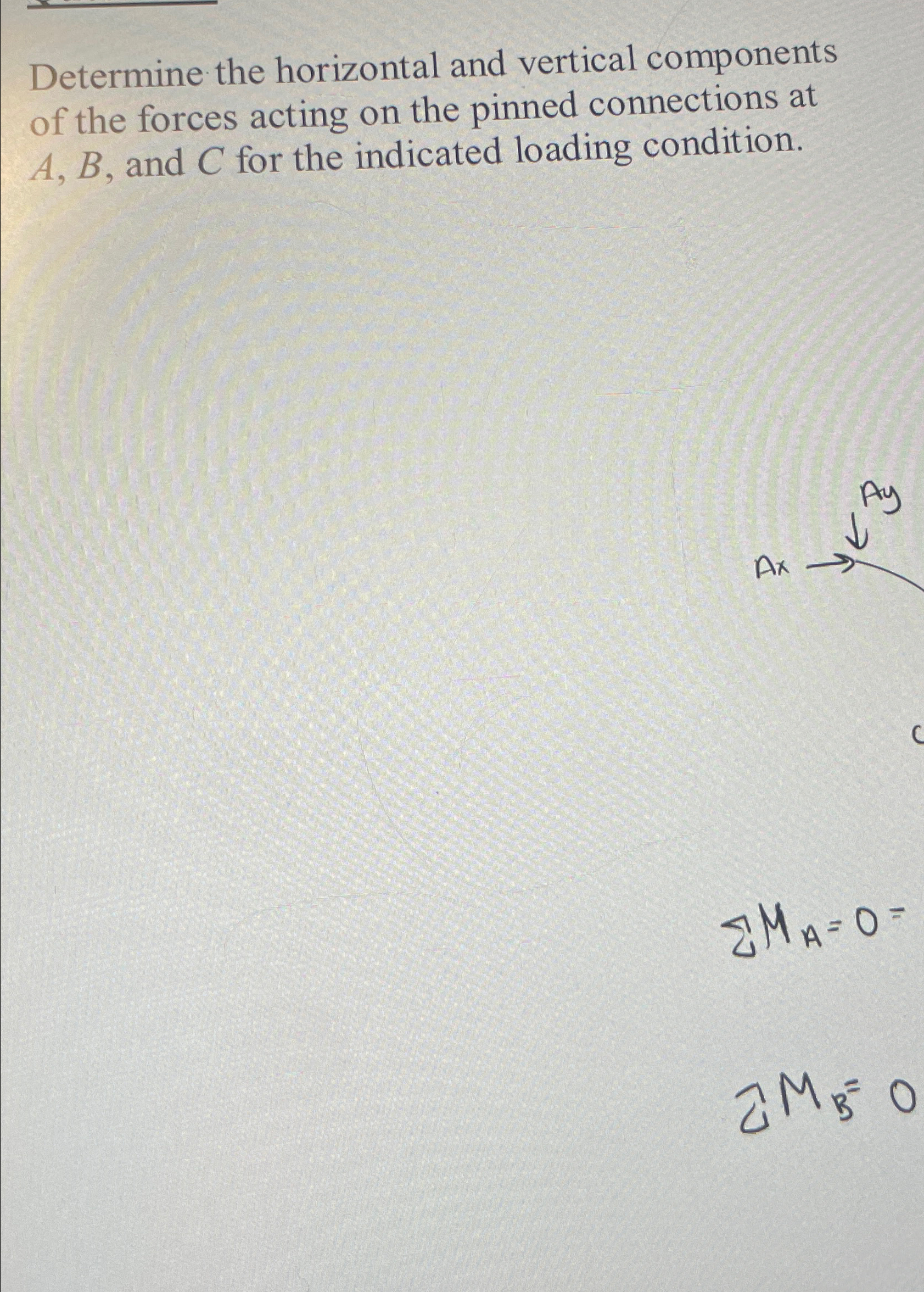 Determine the horizontal and vertical components