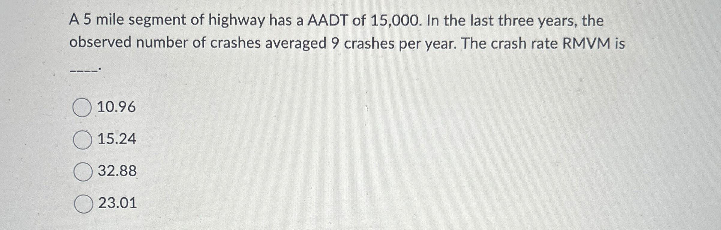 A 5 mile segment of highway has a AADT of 1 5 , 0