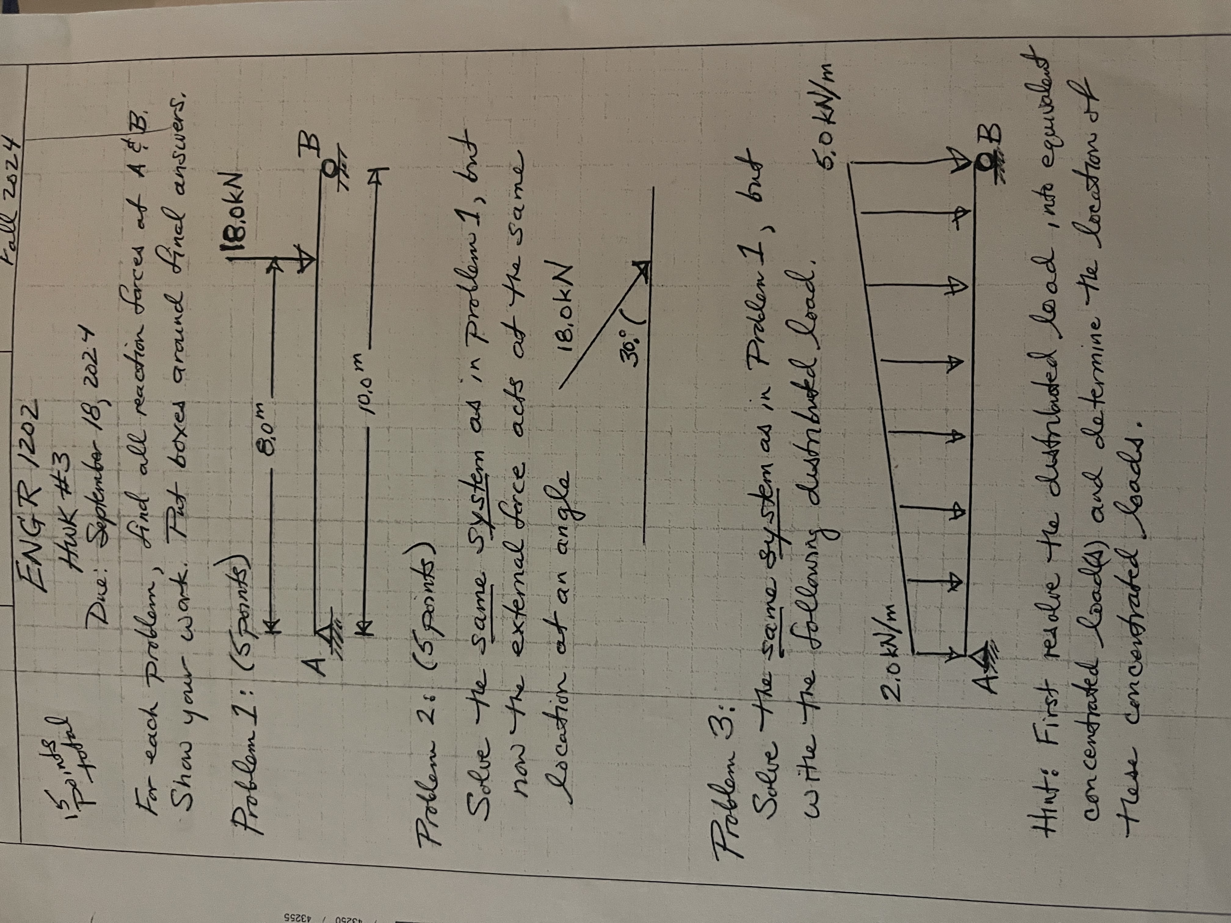 ENGR 1 2 0 2 HWK # 3 Due: September 1 8 , 2 0 2 4
