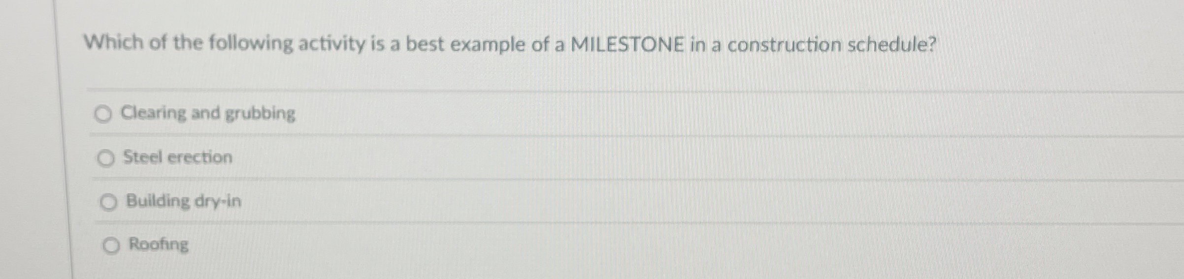 Which of the following activity is a best example