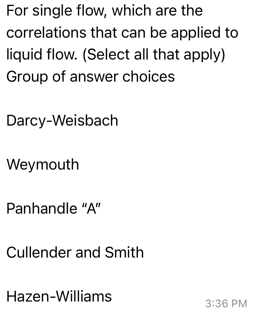 For single flow, which are the correlations that