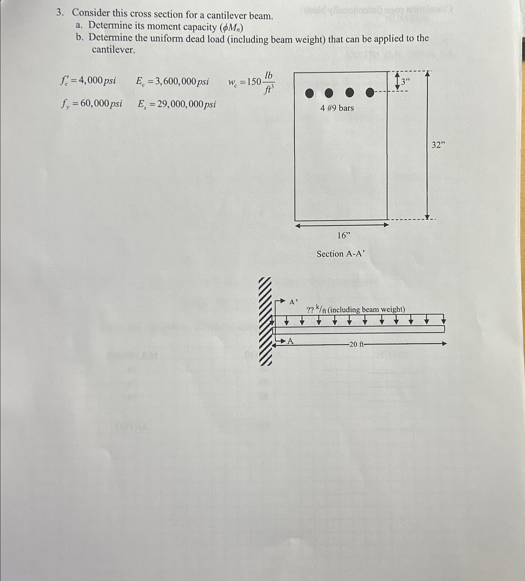 Consider this cross section for a cantilever